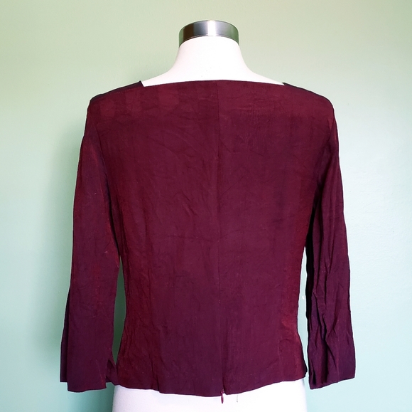 Jacqueline Ferrar Dark Red Blouse - Picture 6 of 8